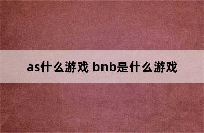 as什么游戏 bnb是什么游戏